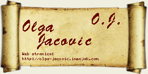 Olga Jačović vizit kartica